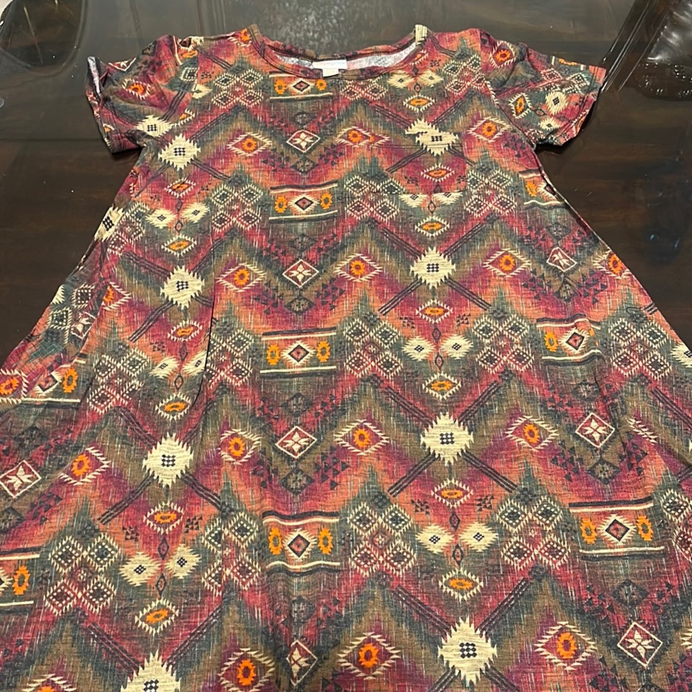 Lularoe Carly Aztec Tribal Western Dress Size XXS